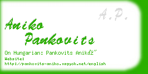 aniko pankovits business card